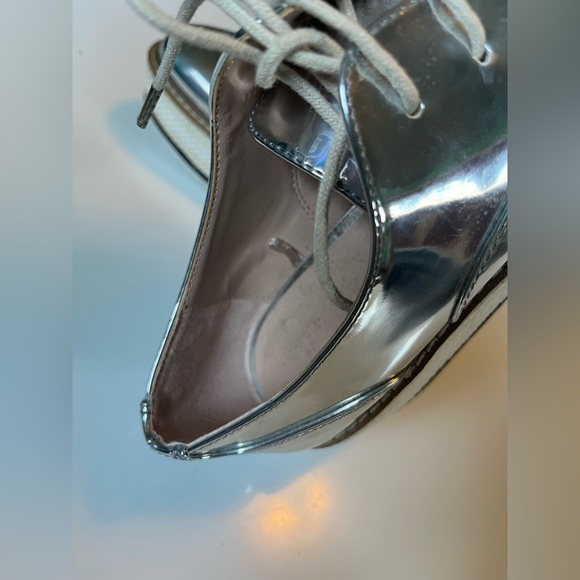 Zara Metallic Platform Derby Shoes - Picture 11 of 13